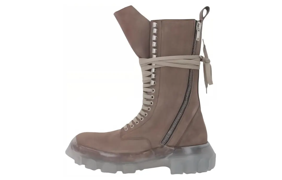RICK OWENS Lace-up Nubuck Boots