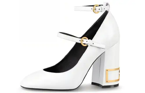 LOUIS VUITTON Bliss Multistrap High Heels Women's White