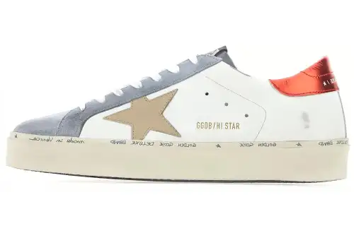 Golden Goose Hi Star Deluxe Brand Stylish Skateboarding Shoes Men's Gray White