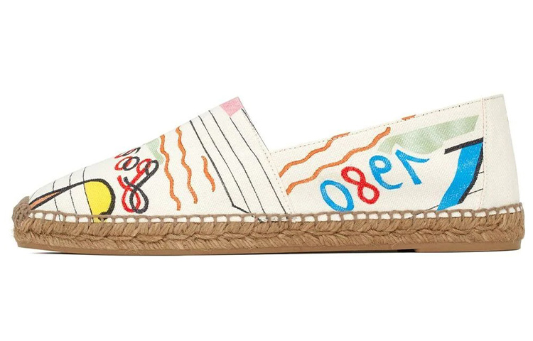 SAINT LAURENT Embroidery Print Casual Shoes Men's Multicolor