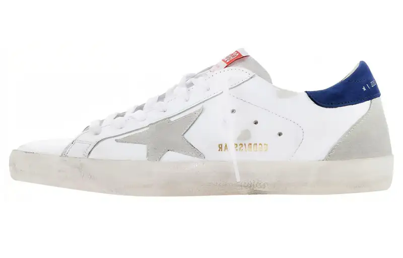Golden Goose Super Star Low top Casual Skate Shoes Men's White Distressed
