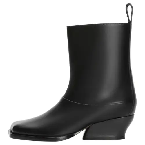 LOEWE Onda Calfskin Ankle Boots 4.5cm Women's Black