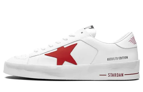 Golden Goose Stardan Skateboard Shoes Men's Low Top White