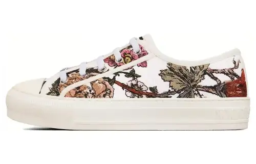 DIOR Walk'n'Dior Platform Shoes Low top Stylish Skateboarding Shoes Women's White