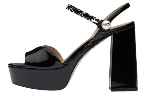 MIU MIU One Strap Sandals Women's Black