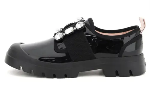 Roger Vivier Roger Vivier diamond-encrusted casual shoes for women, black