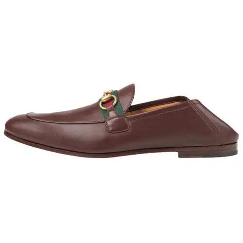GUCCI Horsebit Casual Shoes Men's Brown