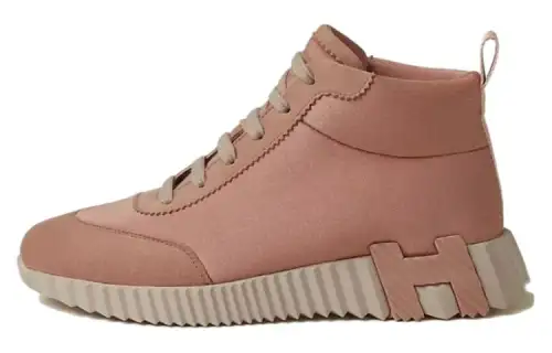 HERMES Hip Hop High top Casual Shoes Women's Red White
