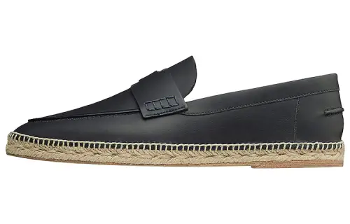 HERMES Trip Comfortable Espadrilles Men's Black