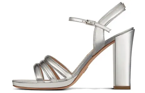DIOR Call One Strap Sandals Women's Silver