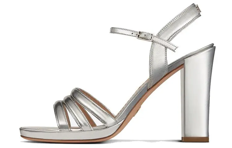 DIOR Call One Strap Sandals Women's Silver