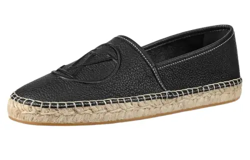 LOUIS VUITTON Starboard Comfortable Round Toe Espadrilles Women's Black