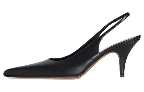 THE ROW Leather Slim Heel High Heels 7.6cm Women's Black