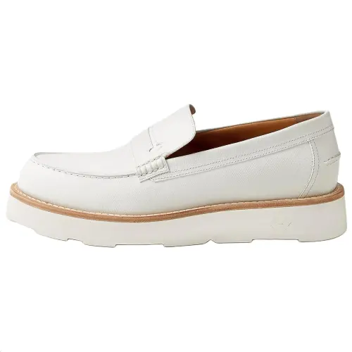 HERMES Kris Calfskin Casual Shoes 4cm Men's White
