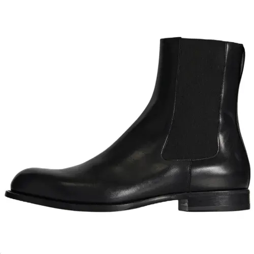 THE ROW Novus Short Chelsea Boots Men's Black