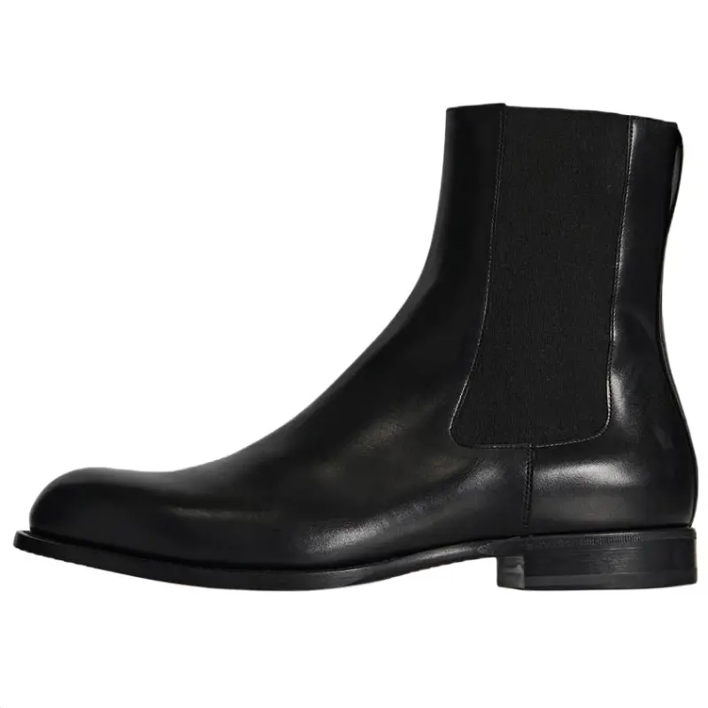 THE ROW Novus Short Chelsea Boots Men's Black