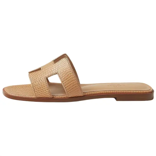 HERMES Oran Slide Slippers Women's Beige