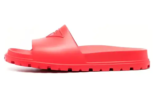 PRADA Slip on Slide Slippers Men's Red