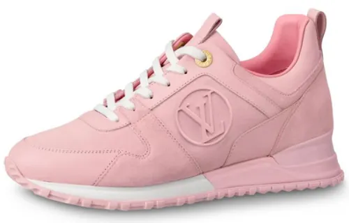 LOUIS VUITTON Run Away Calfskin Sneakers Pink Women's