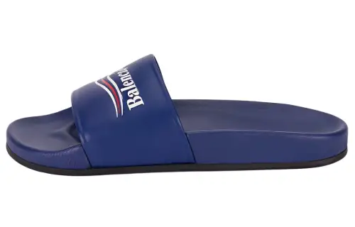 Balenciaga Pool Sandal Political Sandals Blue
