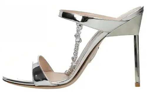 MIU MIU Slide Slippers Women's Silver