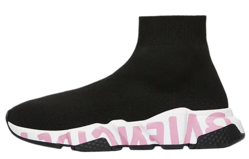 Balenciaga Speed Graffiti Black Pink Women's