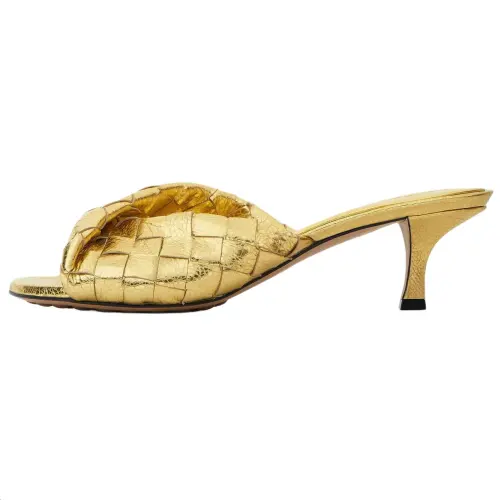 Bottega Veneta Blink Slide Slippers 5cm Women's Gold