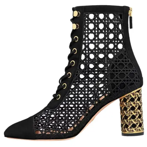 DIOR Icon Ankle Boots 8cm Women's Black
