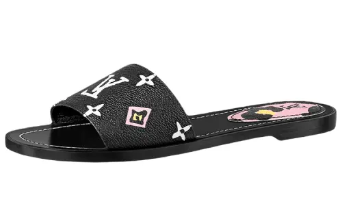 LOUIS VUITTON Lock It Stylish Sandal Women's Black