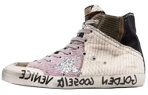 Golden Goose High top Stylish Skateboarding Shoes Men's Beige