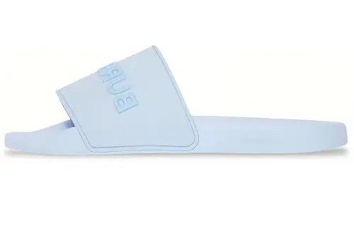 Burberry Embossed Logo Slides Pale Blue