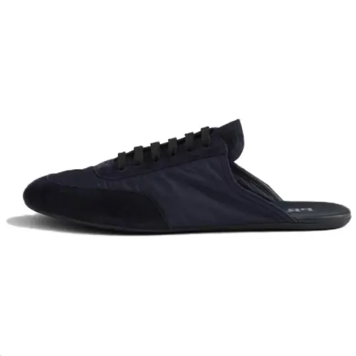 PRADA Re Nylon Rubber Sole Closed Toe Slippers Women's Blue