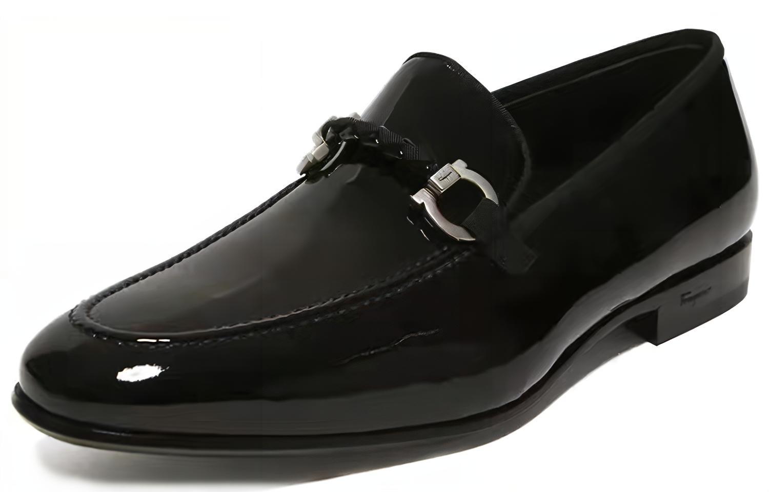 FERRAGAMO Gancio Men's Casual Shoes Men's Black