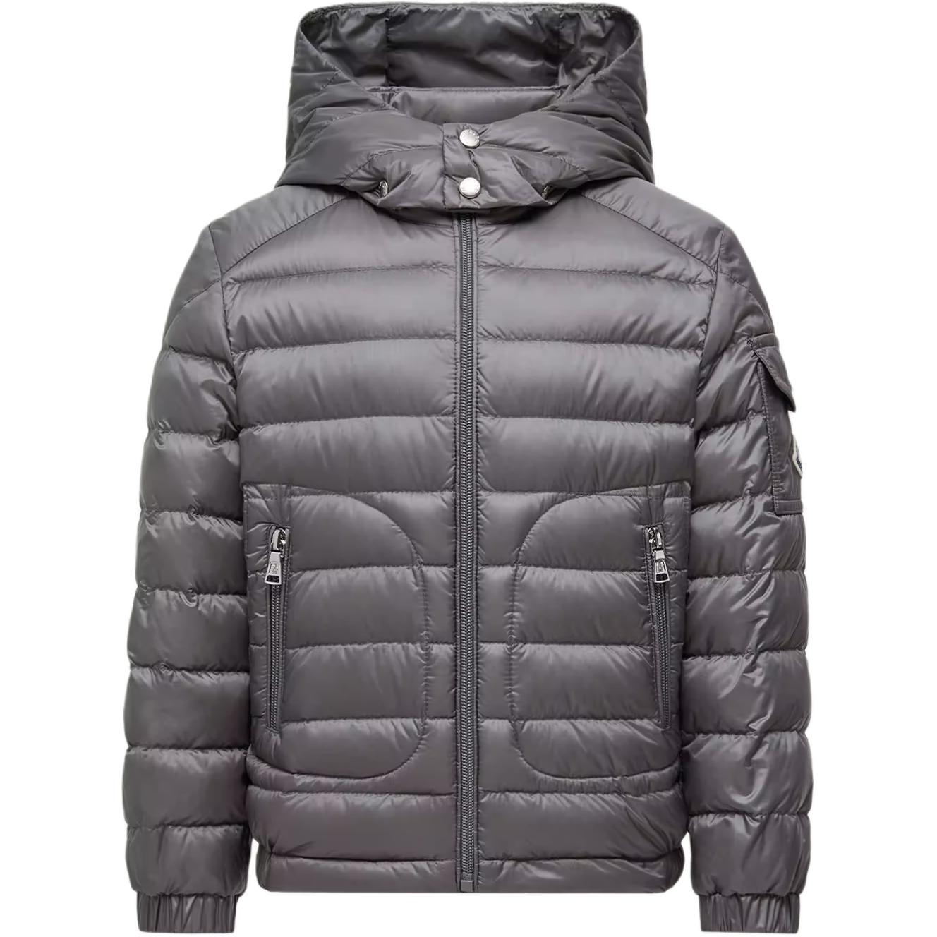 Детский пуховик Moncler Lauros Hooded Down (черный)