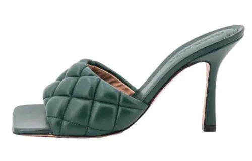 Bottega Veneta Padded Stylish Sandal 9cm Women's Green