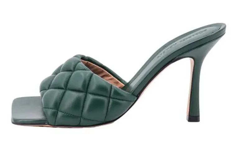 Bottega Veneta Padded Stylish Sandal 9cm Women's Green
