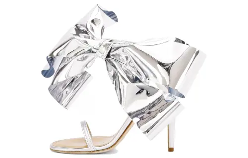 LOEWE Bowknot Stylish Sandal 10cm Women's Silver