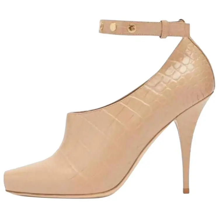 Burberry Blyth Leather Slim Heel High Heels Women's Beige