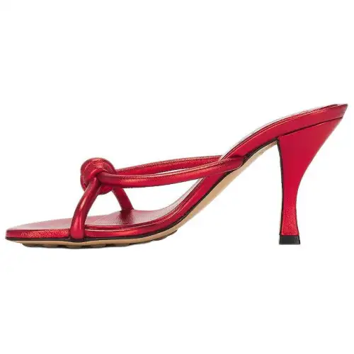Bottega Veneta Slide Slippers 8cm Women's Red