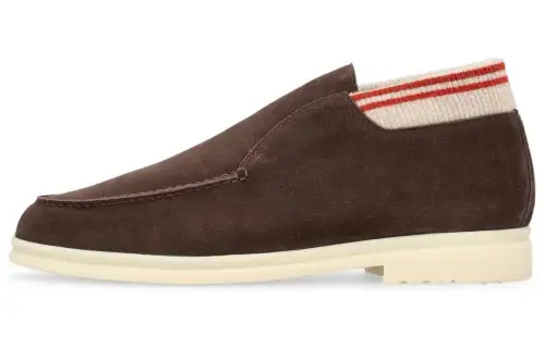 Loro Piana Leather Ankle Boots Men's Brown