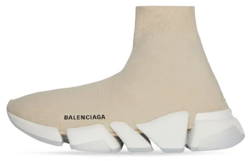 Balenciaga Speed 2.0 Recycled Sole Transparent Sole Beige