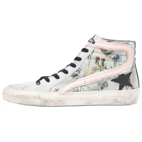 Golden Goose Slide Skateboard Shoes Women's High Top Multicolor