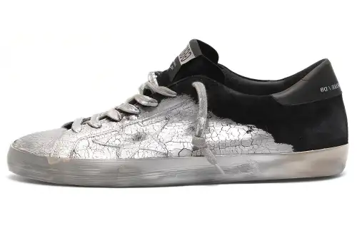 Golden Goose Super Star Stylish Skateboarding Shoes Men's Black White