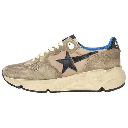 Golden Goose Running Sole Leather Fashion Trend Low top Casual Shoes Men's Gray Distressed