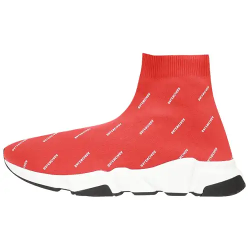 Balenciaga Speed Nylon High top Casual Shoes Women's Red