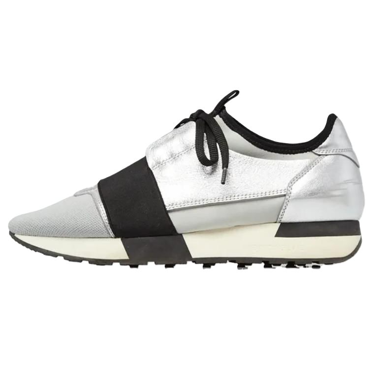 Balenciaga Race Runner Low top Casual Shoes Men's Silver