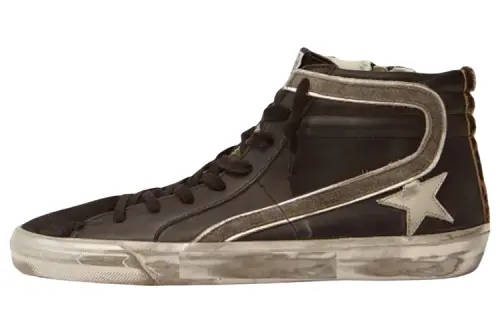 Golden Goose Slide Stylish Skateboarding Shoes Men's Black
