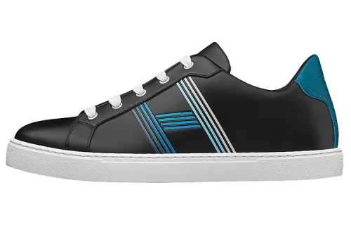 HERMES Avantage Skateboard Shoes Men's Low Top Black/Blue
