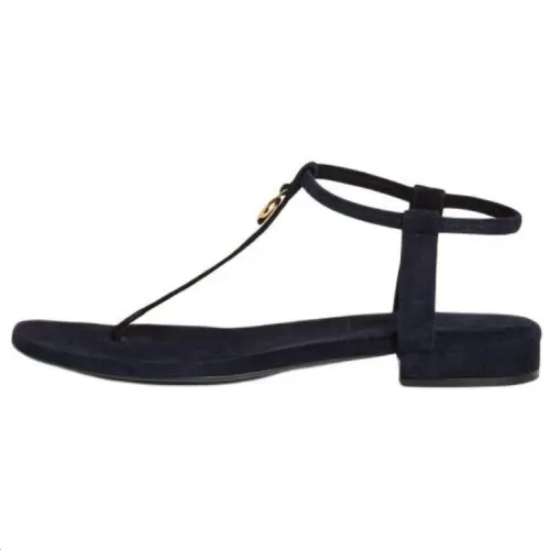 Loro Piana One Strap Sandals Women's Blue