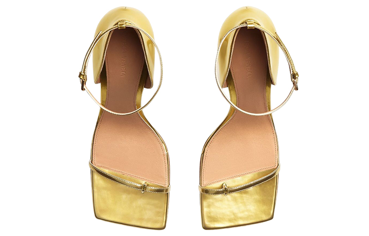 Bottega Veneta Stretch One Strap Sandals Women's Gold